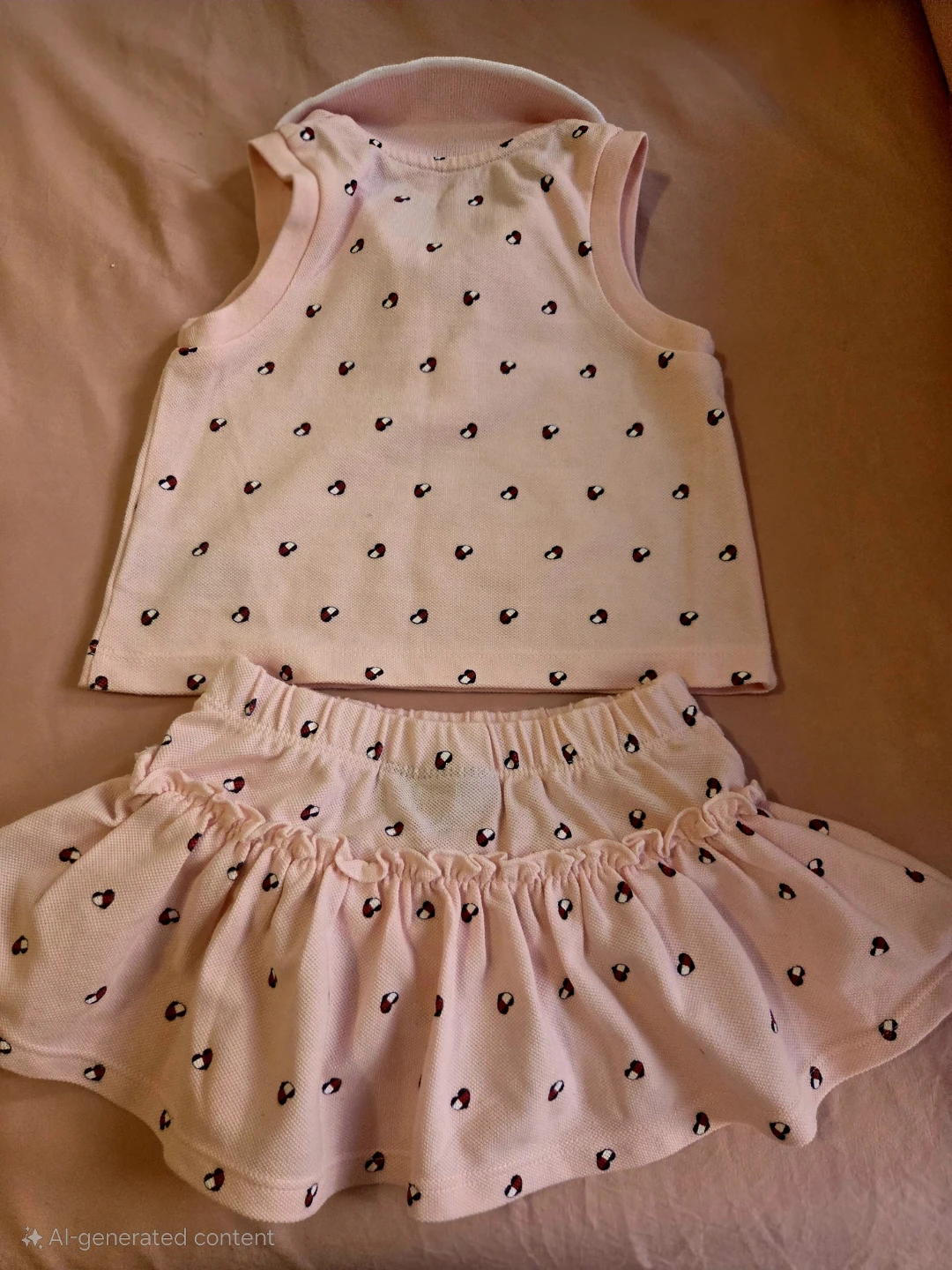 Tommy Hilfiger Baby Girls Pink Polo Shirt and Skirt Set - photo 3