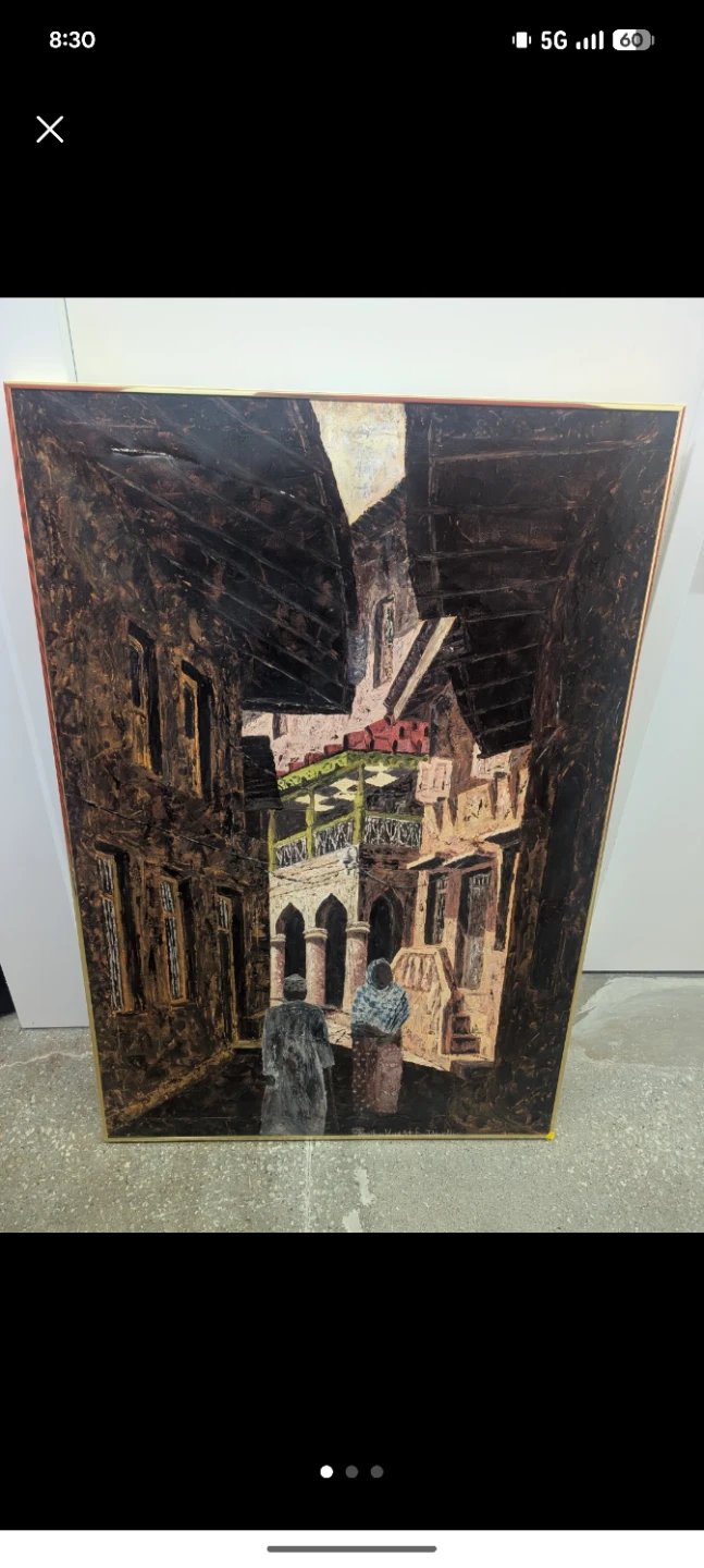 Framed Artwork - Scene with Figures - photo 4