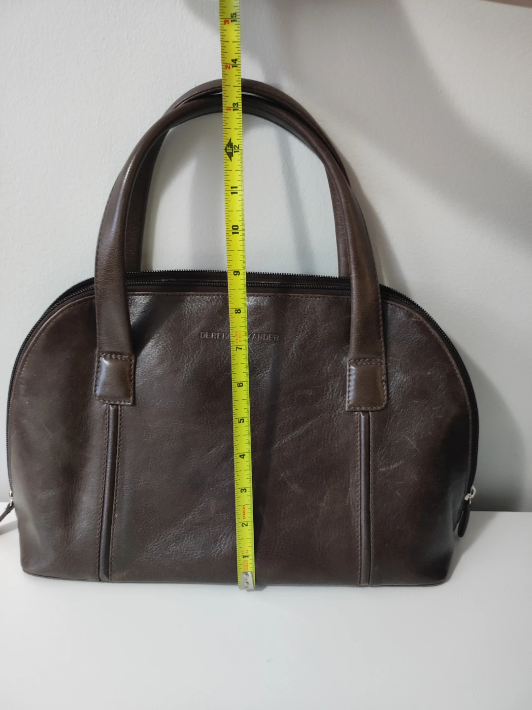 Derek Alexander Brown Leather Satchel Handbag - photo 5