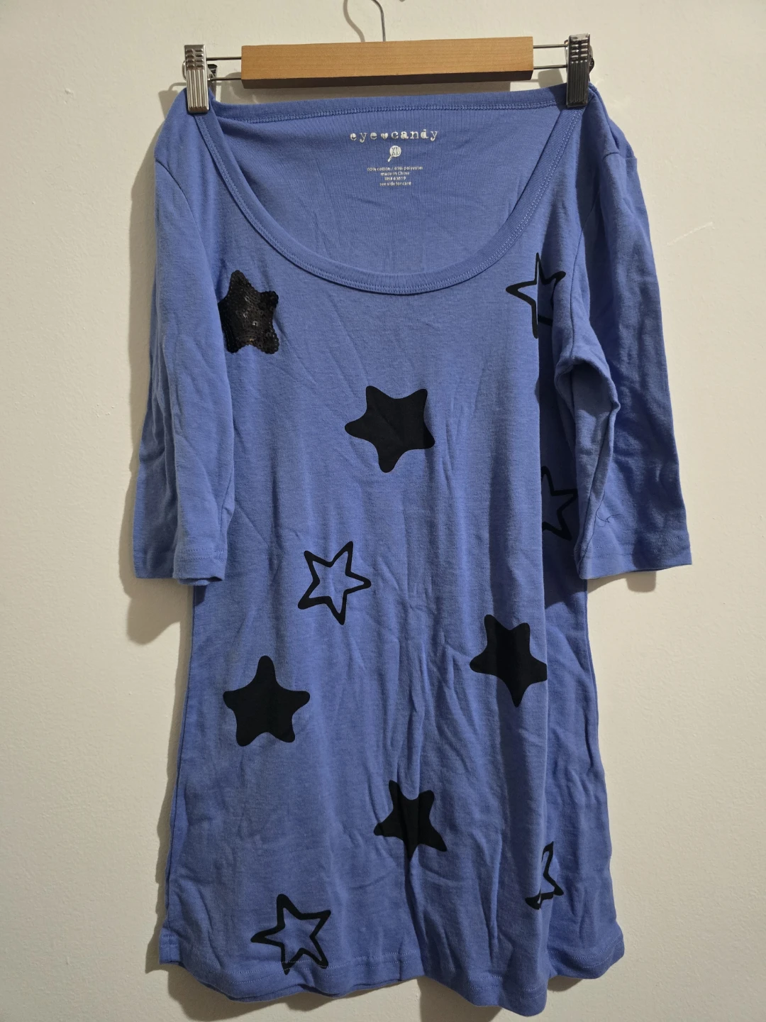 EyeCandy Blue Star Print T-Shirt XL