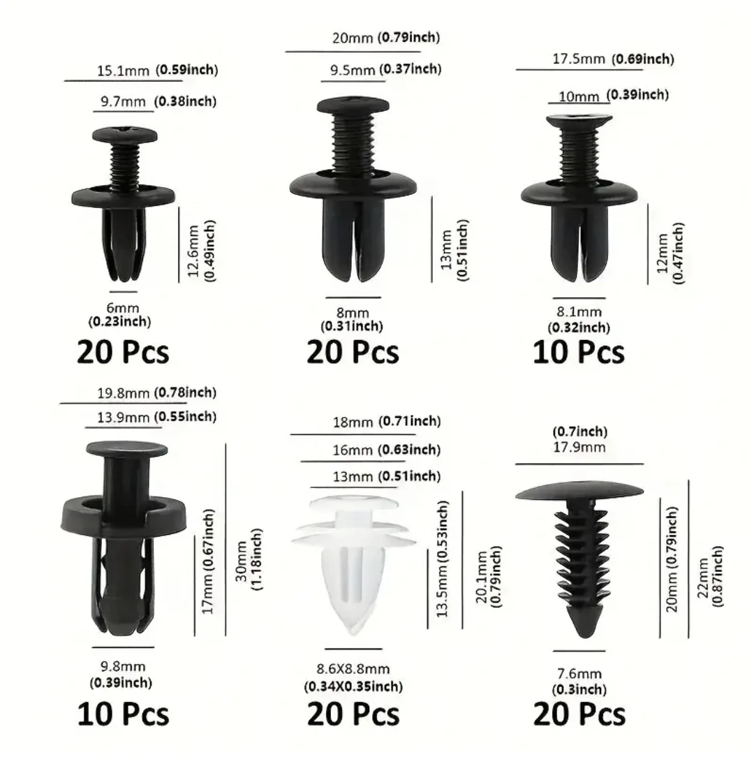 100 piece fastener clips automotive new - photo 2