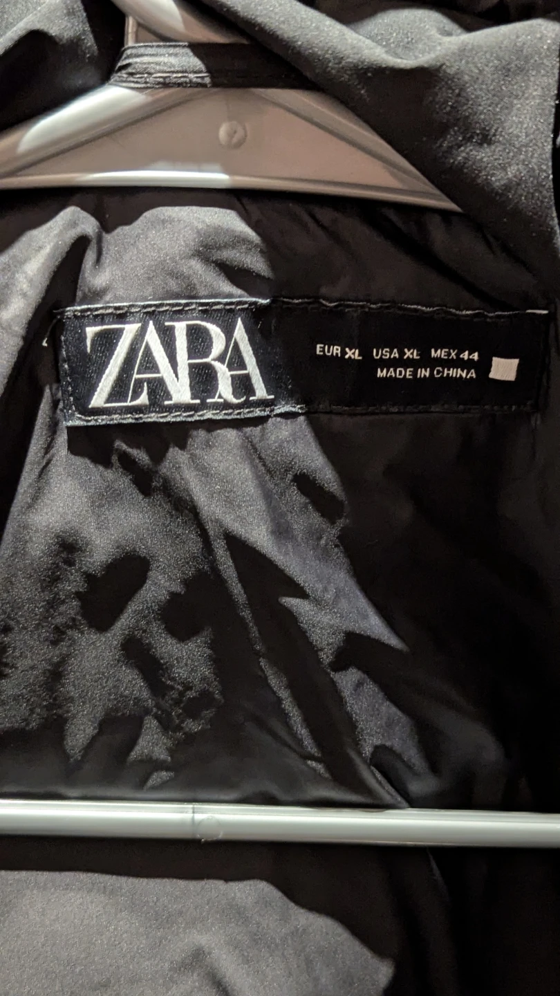 ZARA Puffer Jacket - Black, Size XL - photo 3