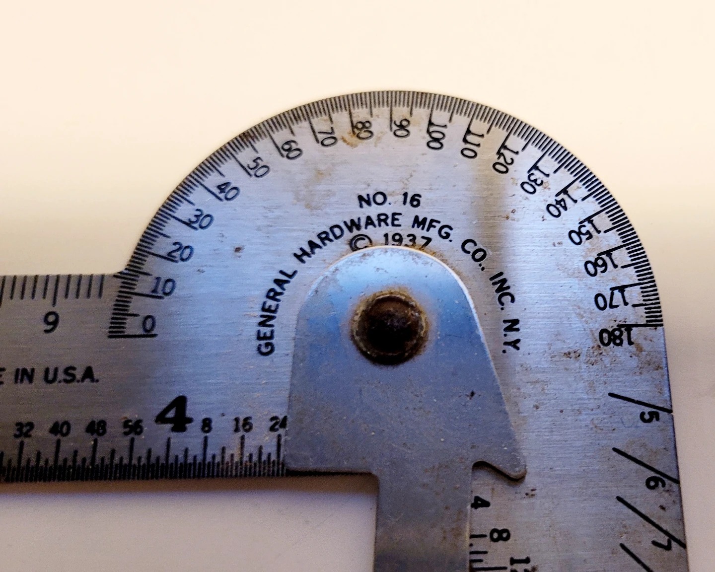 General Hardware Mfg. Co. No. 16 Combination Square Protractor - photo 3