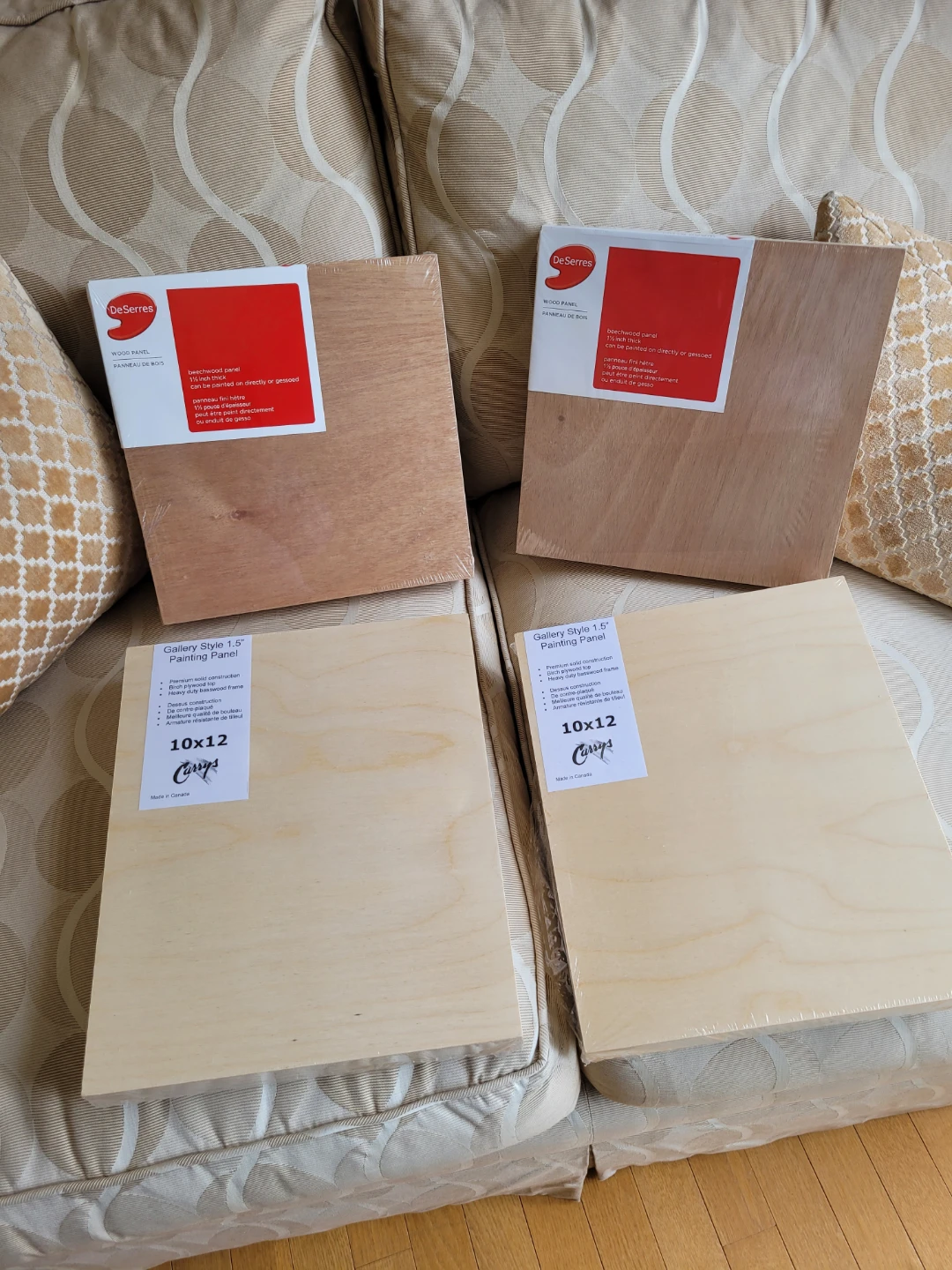 Artists DeSerres Beechwood & Currys Birch Painting Panels