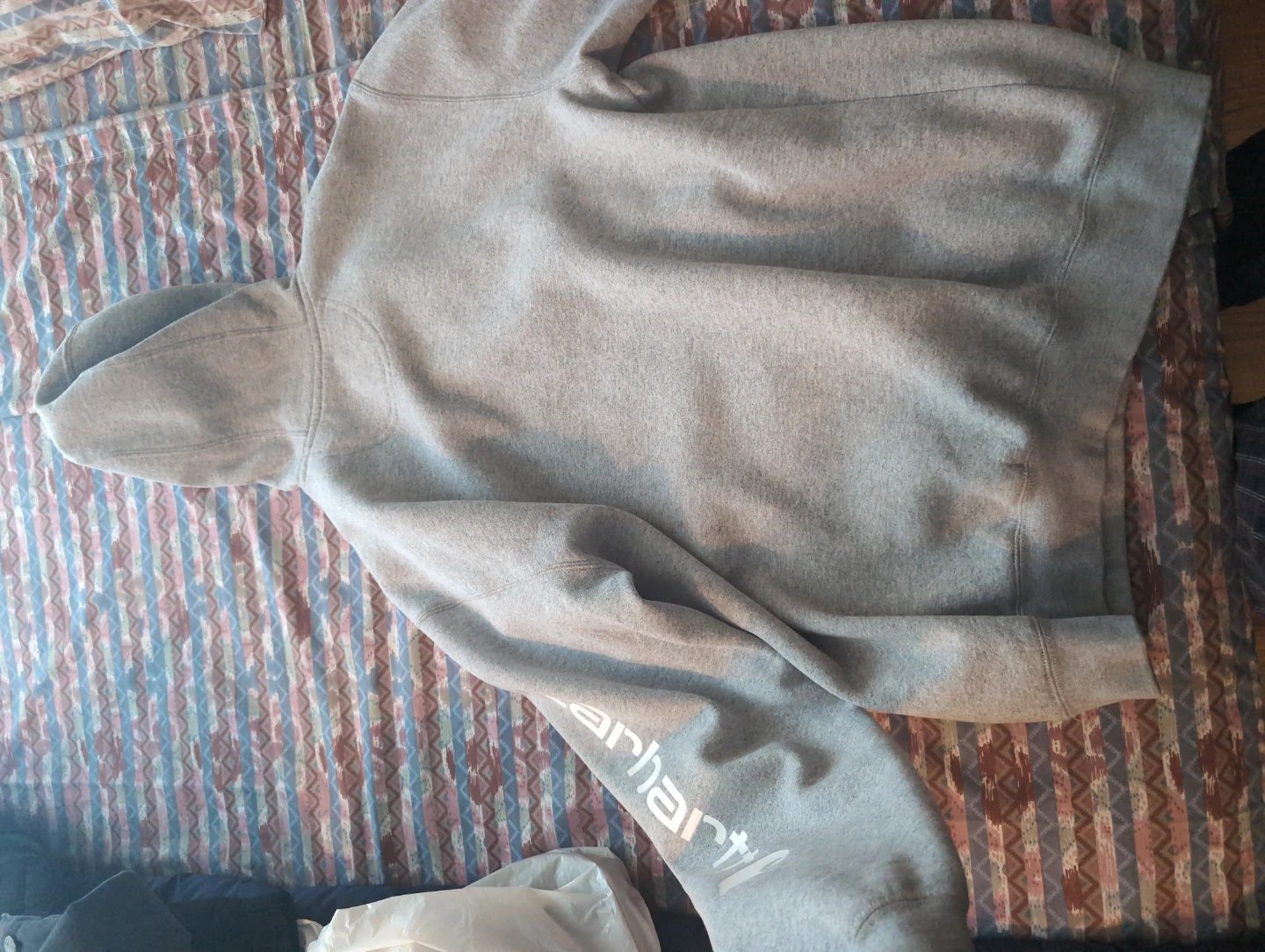 Carhartt Grey Hooded Sweatshirt - Size L - photo 3