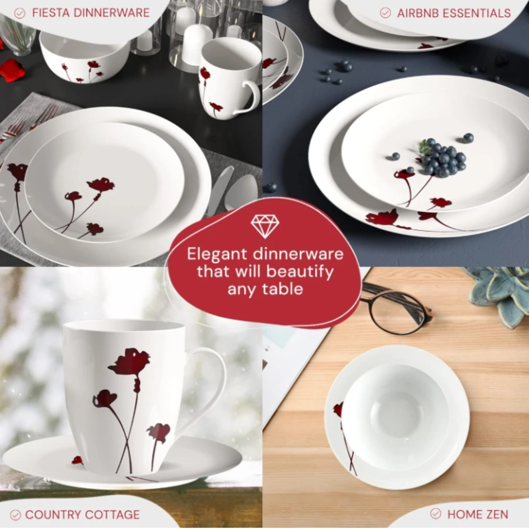 Safdie & Co. Inc. 16-Piece Scarlet Dinner Set - photo 4