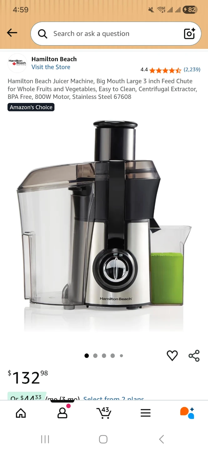 Hamilton Beach Big Mouth Pro Juice Extractor