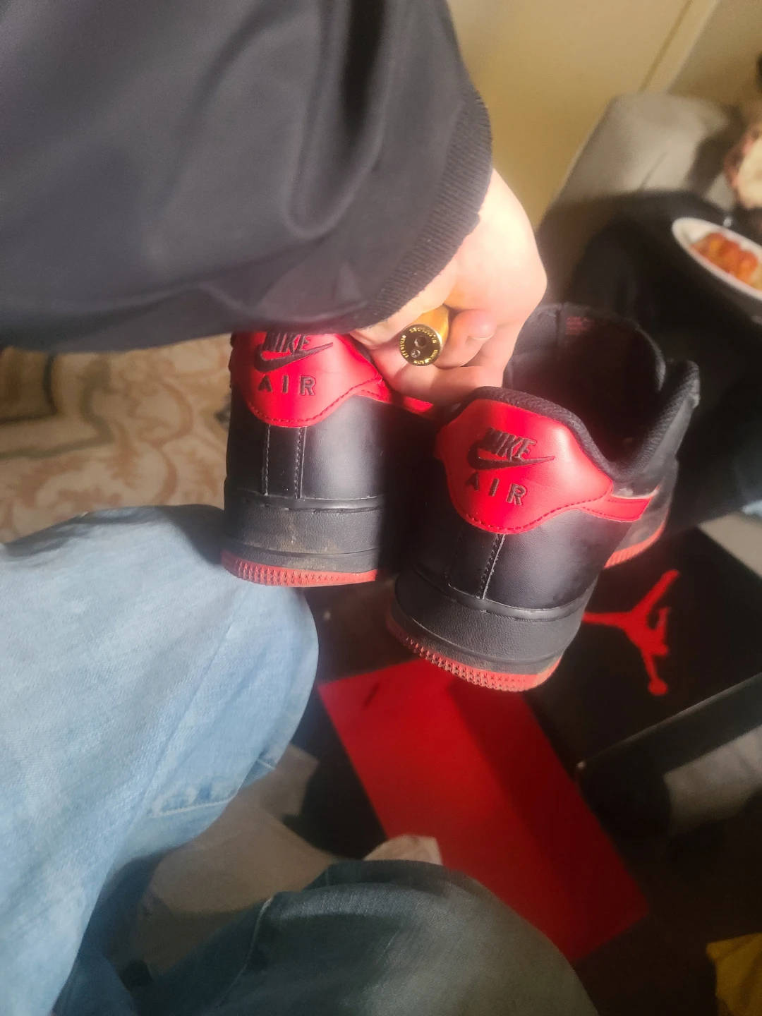 Nike Air Force 1 Low Black Red - photo 2