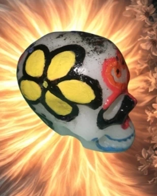 Bougie décorative crâne "Day of the Dead" - photo 2
