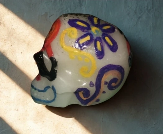 Bougie décorative crâne "Day of the Dead" - photo 3