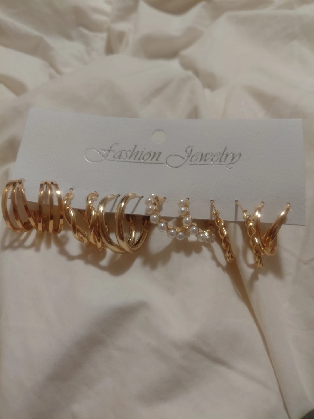 Gold Tone Fashion Jewelry Earring Set