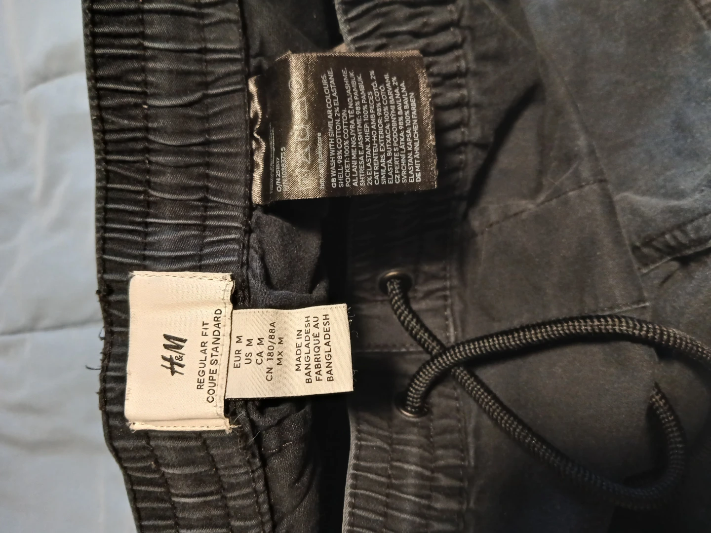 Men Medium H&M Drawstring Cargo Shorts - photo 2