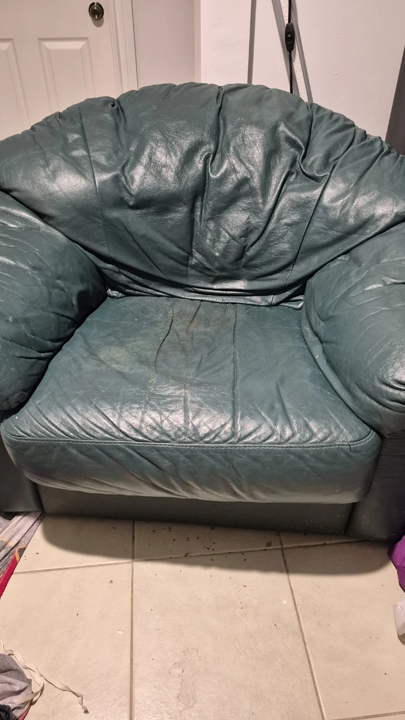 Green Leather Sofa