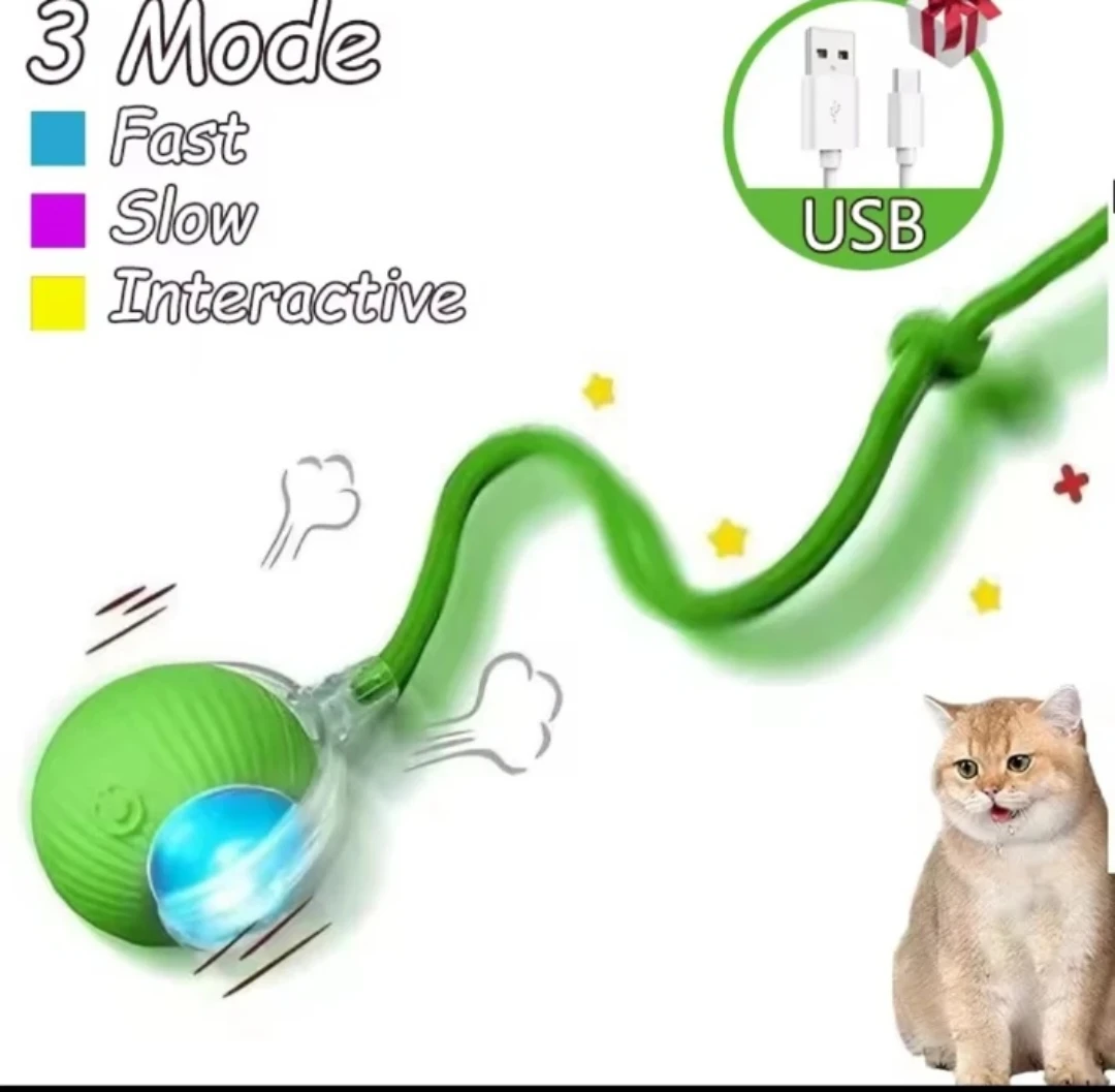 Interactive Cat Toy Ball with USB Charging - photo 5