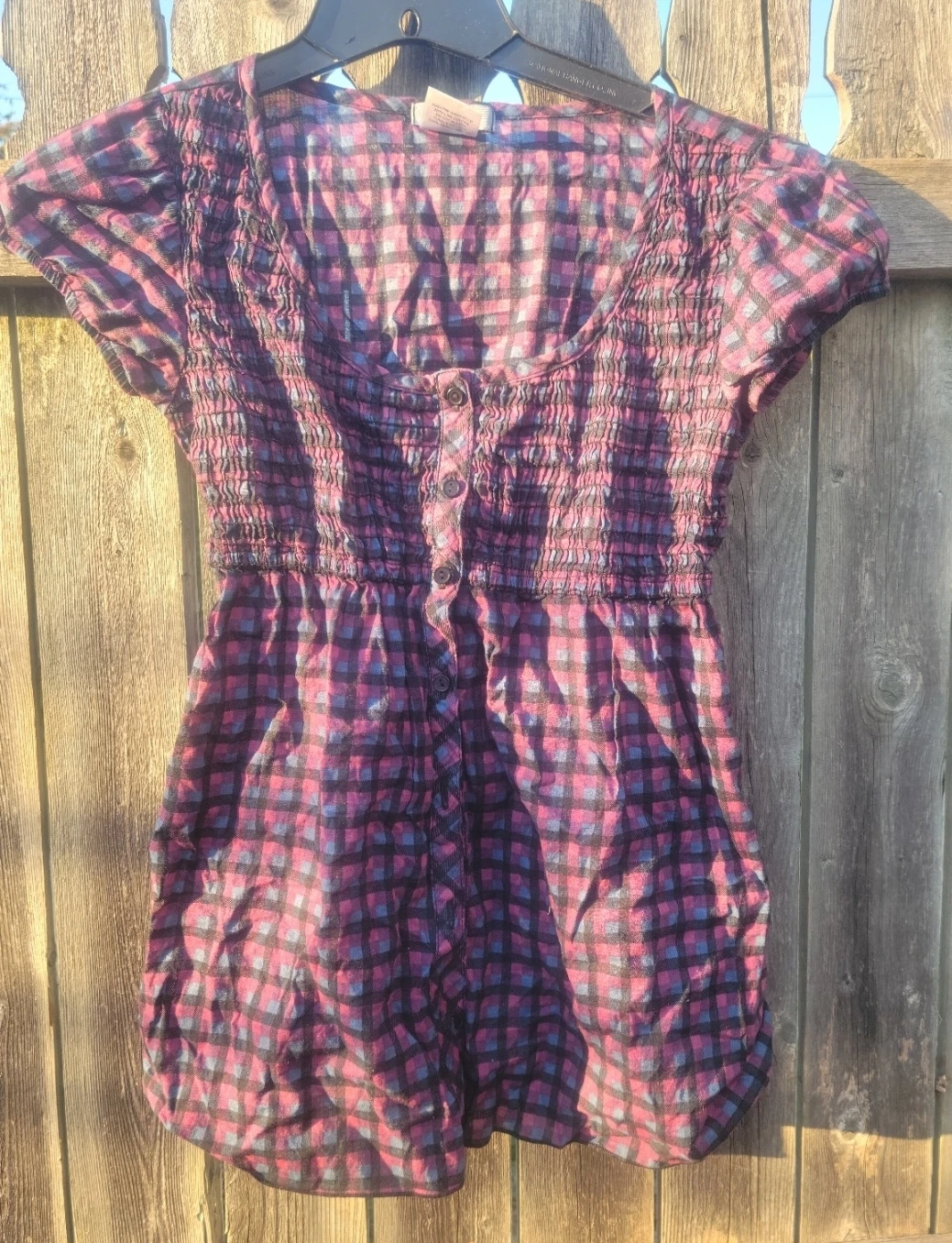 Bella+Canvas Women's Plaid Button-Up Shirt Size S