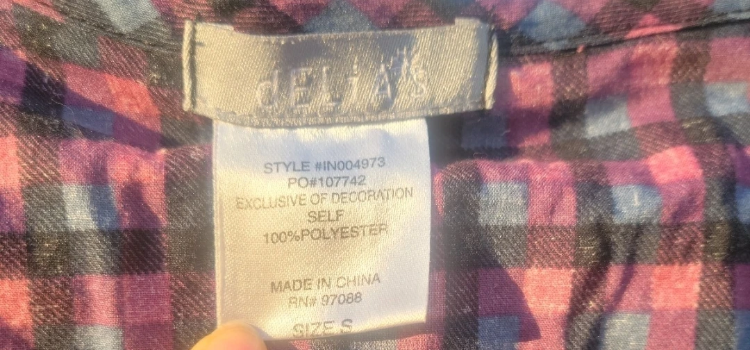 Bella+Canvas Women's Plaid Button-Up Shirt Size S - photo 3