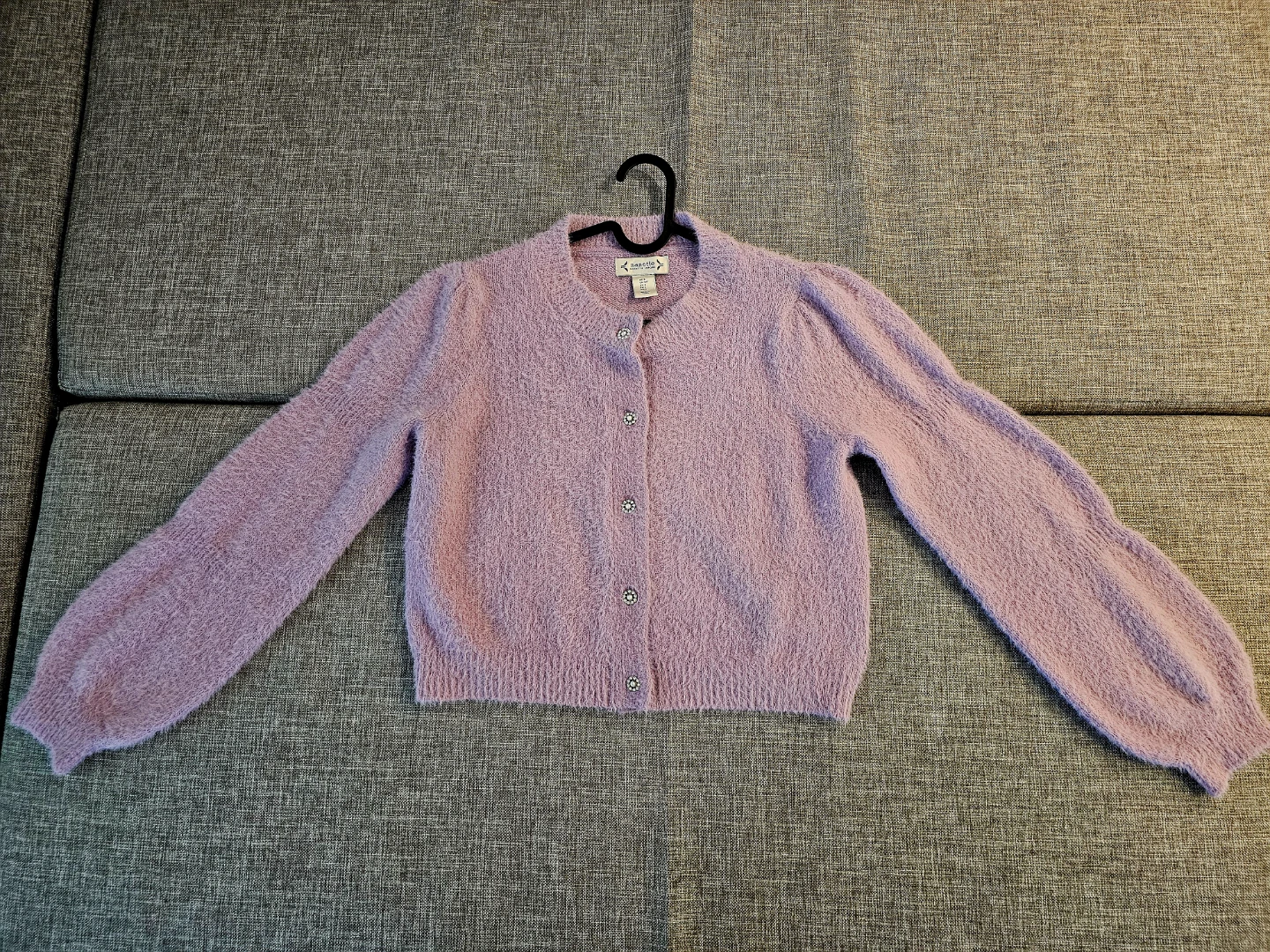 Nanette Lepore Cute Pink Fuzzy Cardigan Sweater