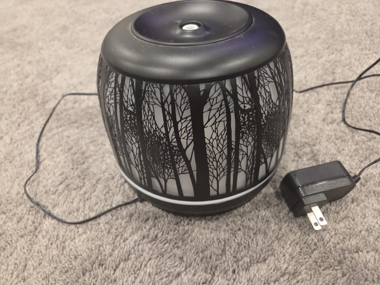 Black Essential Oil Diffuser with Forest Design - photo 2