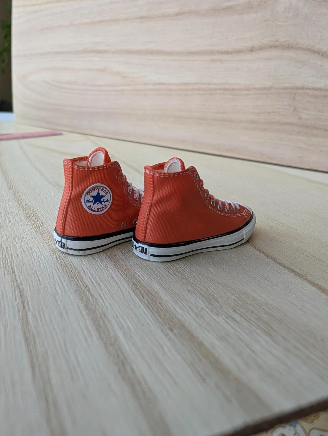 Toy Miniature Converse All Star High Top Shoes - Orange - photo 2