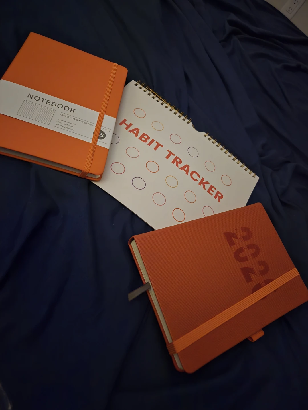 Orange Notebook, Habit Tracker & 2023 Planner Set