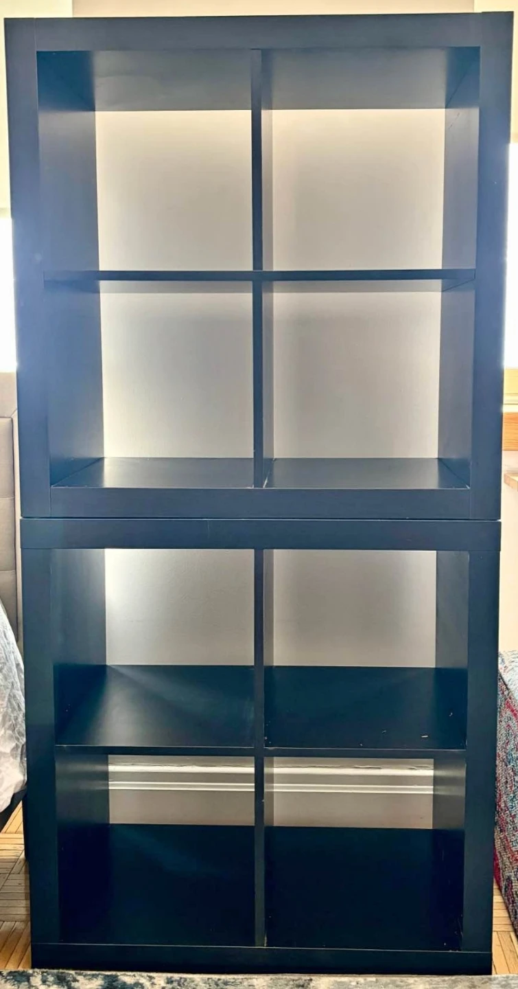 IKEA kallax cube storage shelf unit 2x2 black - photo 3