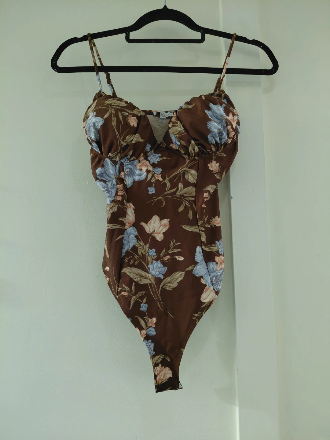 Brown Floral Print Bodysuit - photo 2