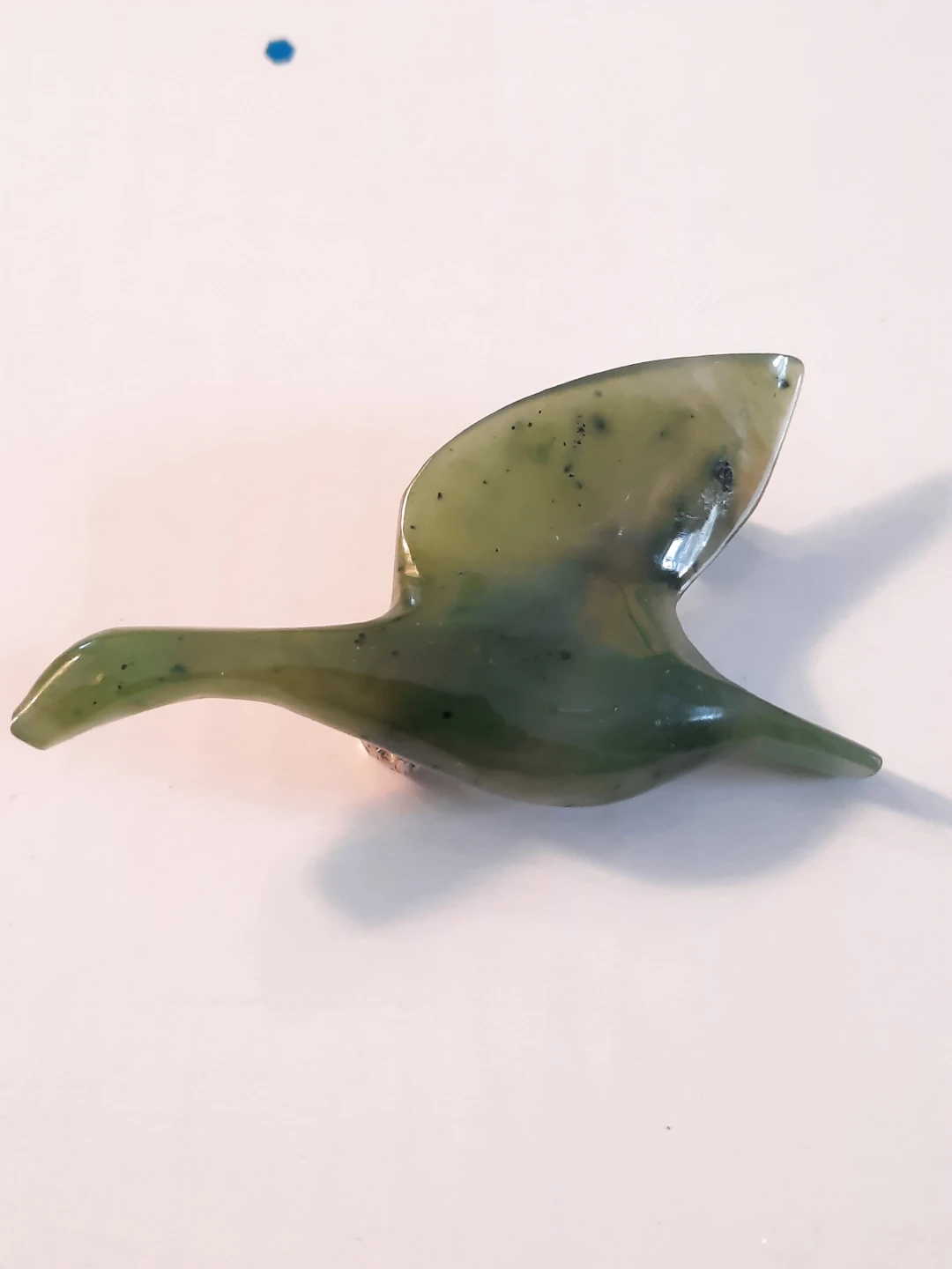 Jade Goose Brooch Pin