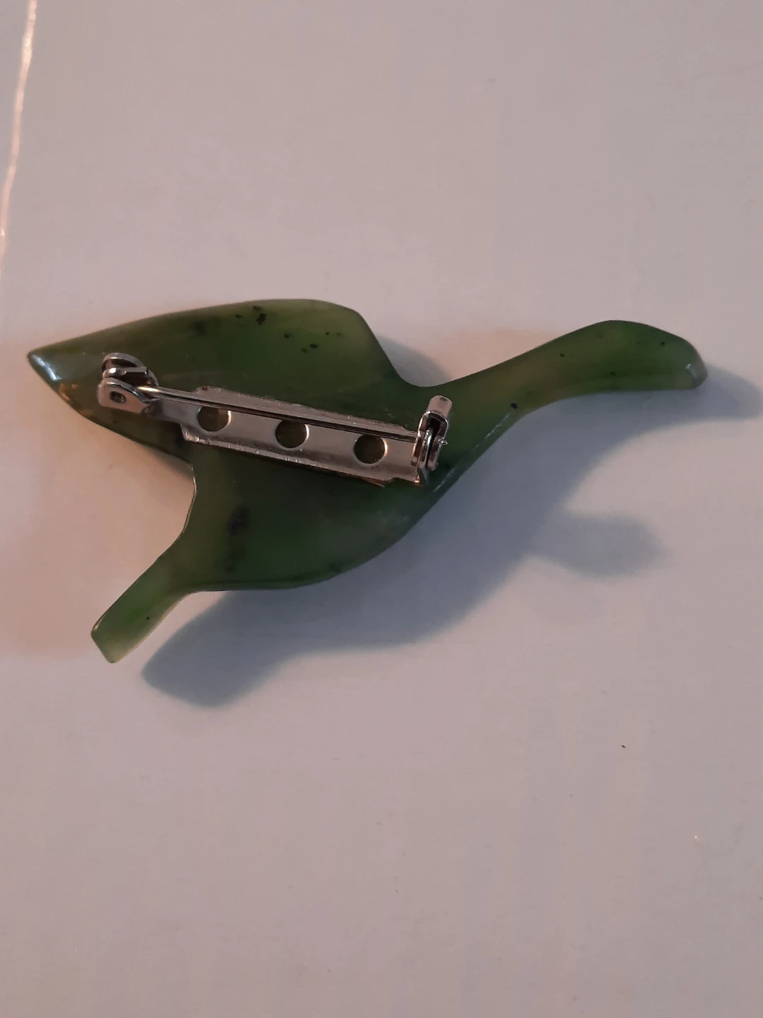 Jade Goose Brooch Pin - photo 2