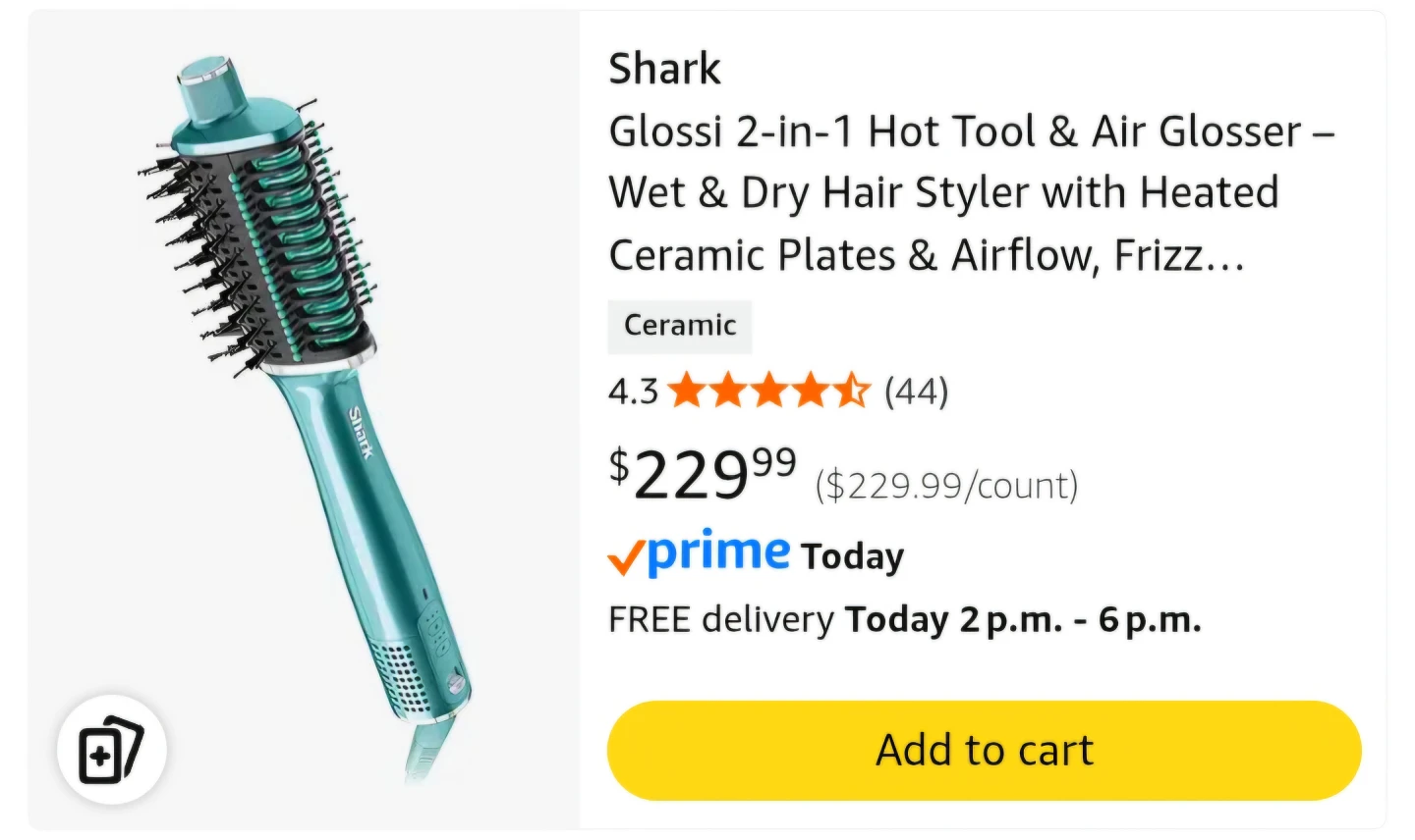 Shark Glossi 2-in-1 Hot Tool & Air Glosser Hair Styler 🥕