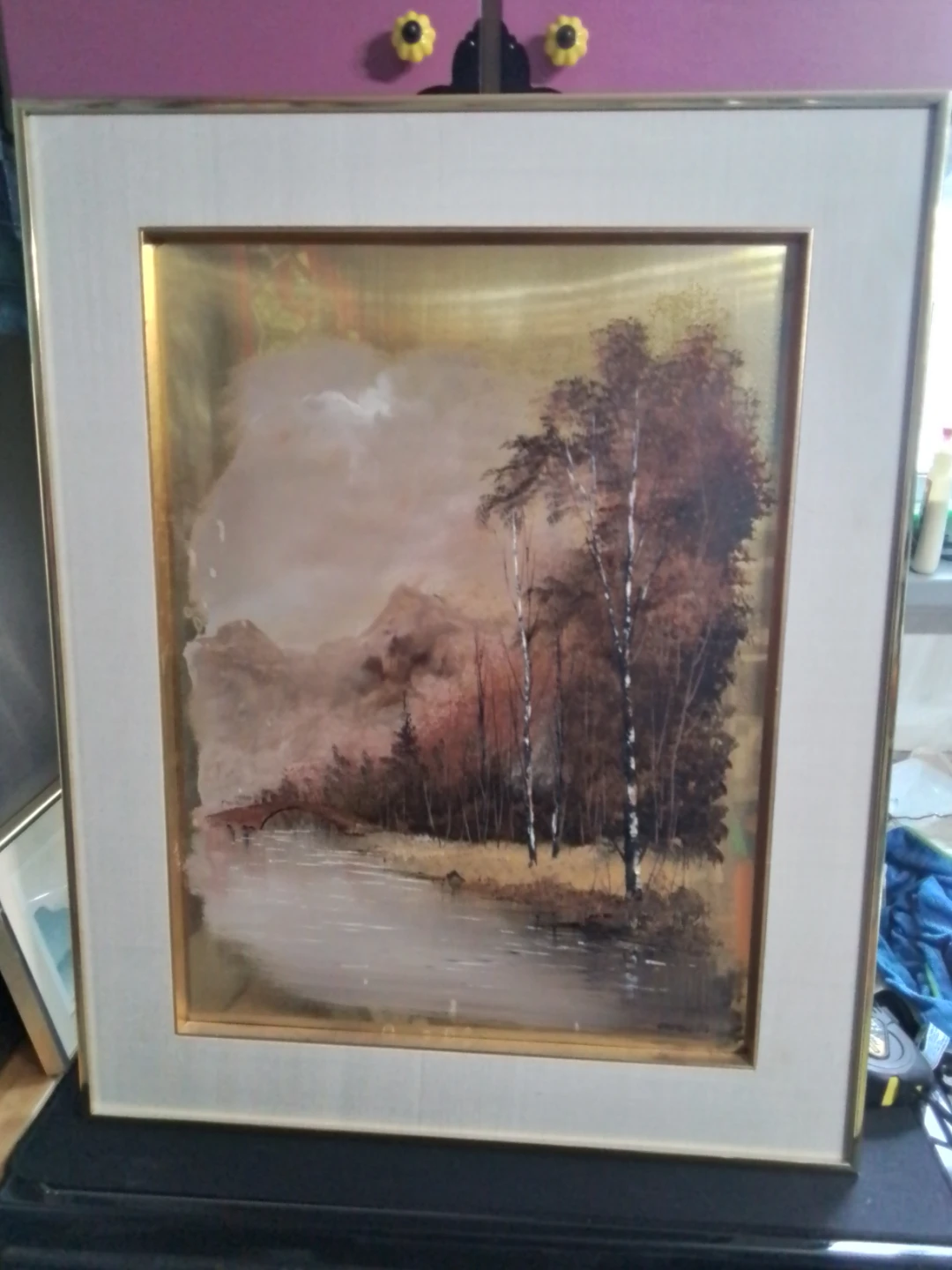 Oil Painting on Brass by Gaston Petridis 24.25x30.25"