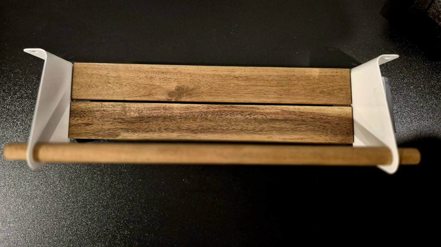 Acacia Wood Wall Mounted Floating Wall Shelves, 15"x0.8"x2.7" - photo 5