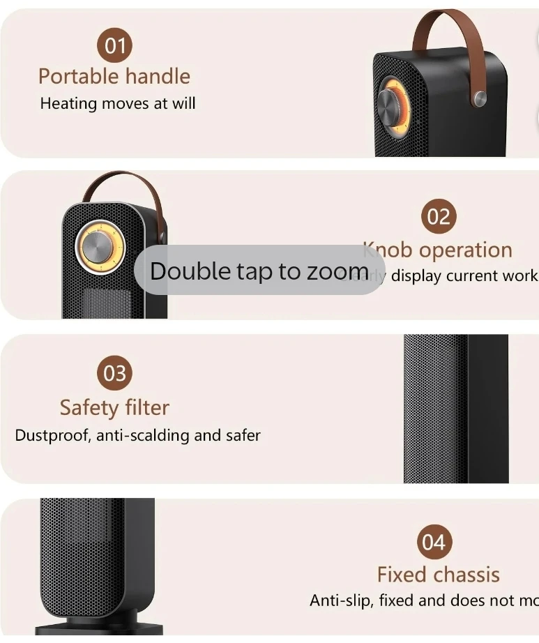 Portable Electric Heater with Handle - photo 4