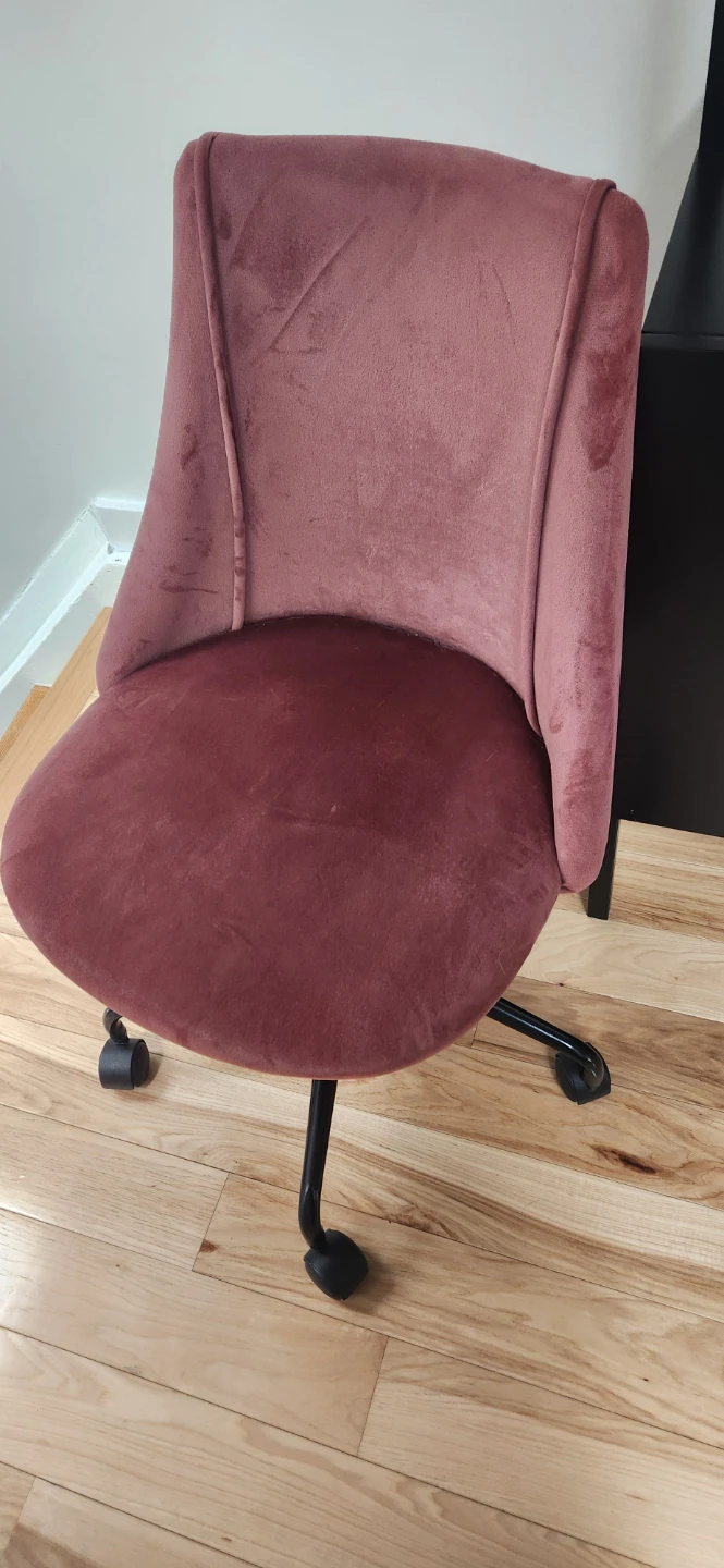 Pink velvet desk chair - photo 2