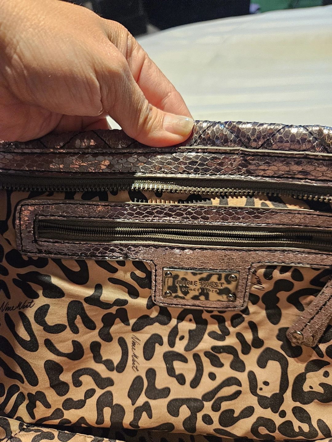 Nine West Quilted Metallic Handbag - photo 2