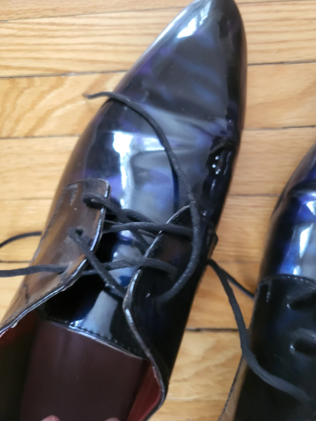 JUNHONG PRESTIGE Men's Dress Shoes Size 8.5 Black Patent - photo 4