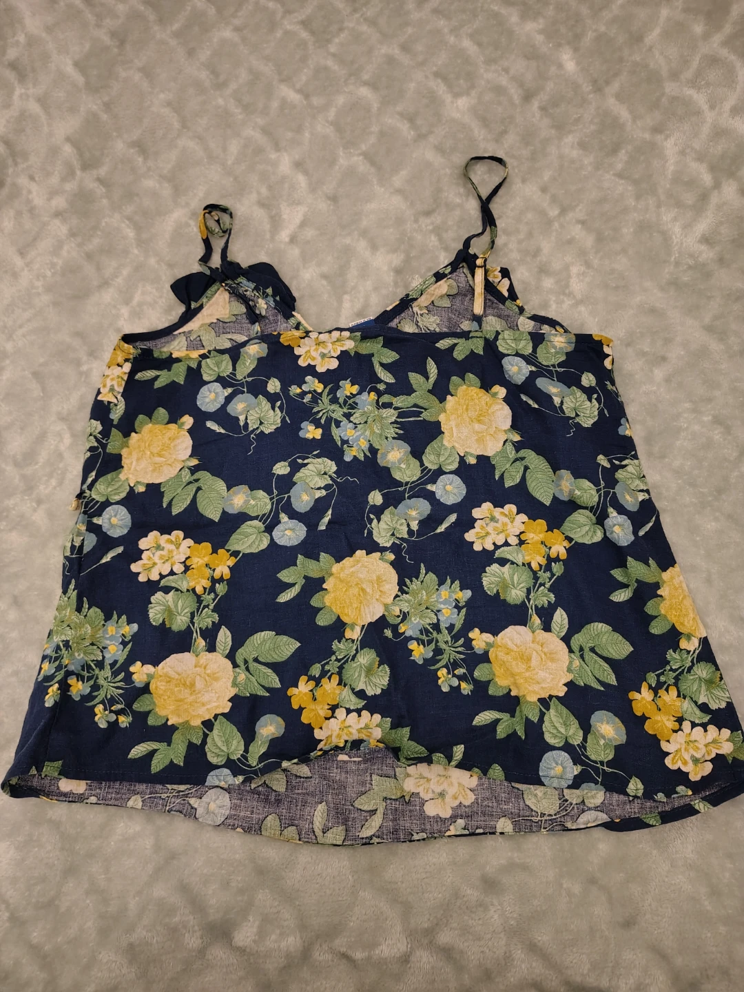 Navy Floral Print Cami Top - photo 2