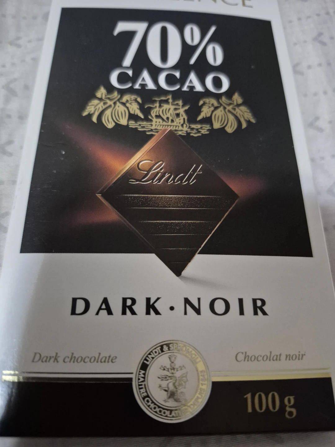 Lindt Excellence 70% Cacao Dark Chocolate Bar