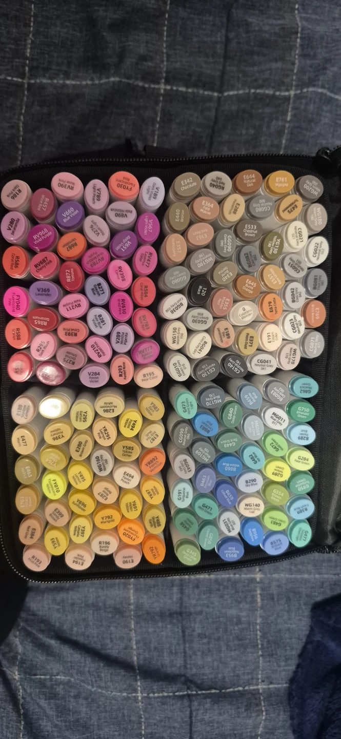 Ohuhu 160-Piece Alcohol Marker Set with Carrying Case - photo 2
