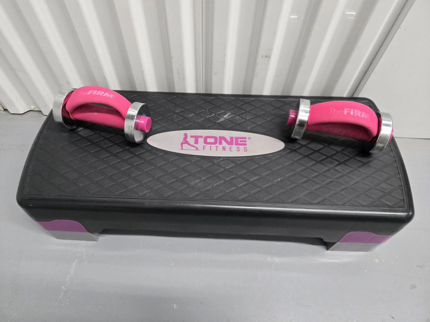 Tone Fitness Aerobic Step with Hand Weights