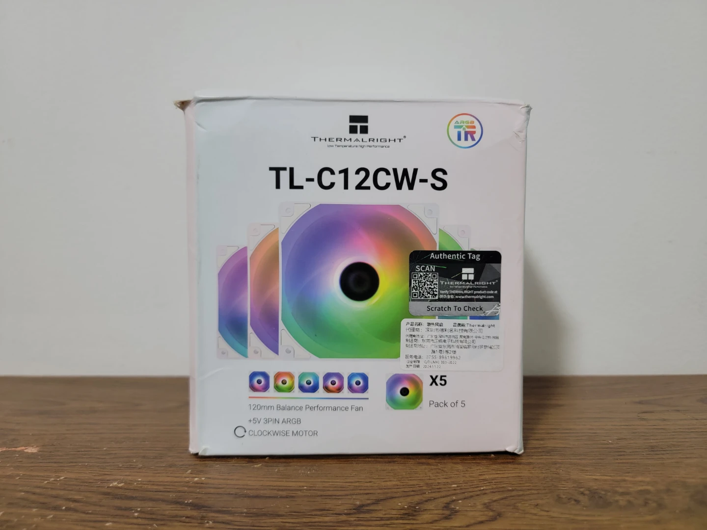 5 120mm thermalright rgb fans