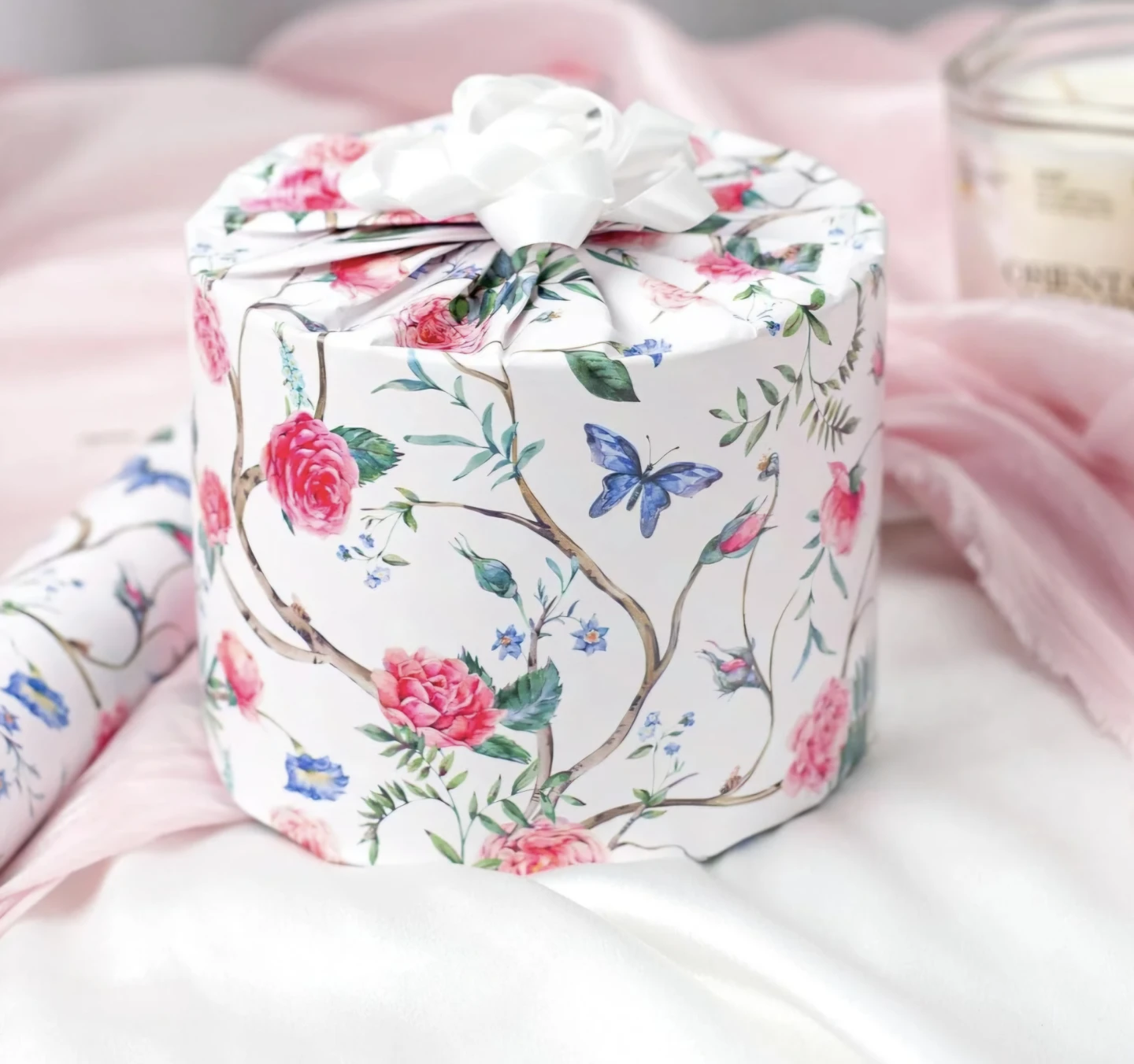 Floral Butterfly Wrapping Paper Roll 17"×32.8ft - photo 4