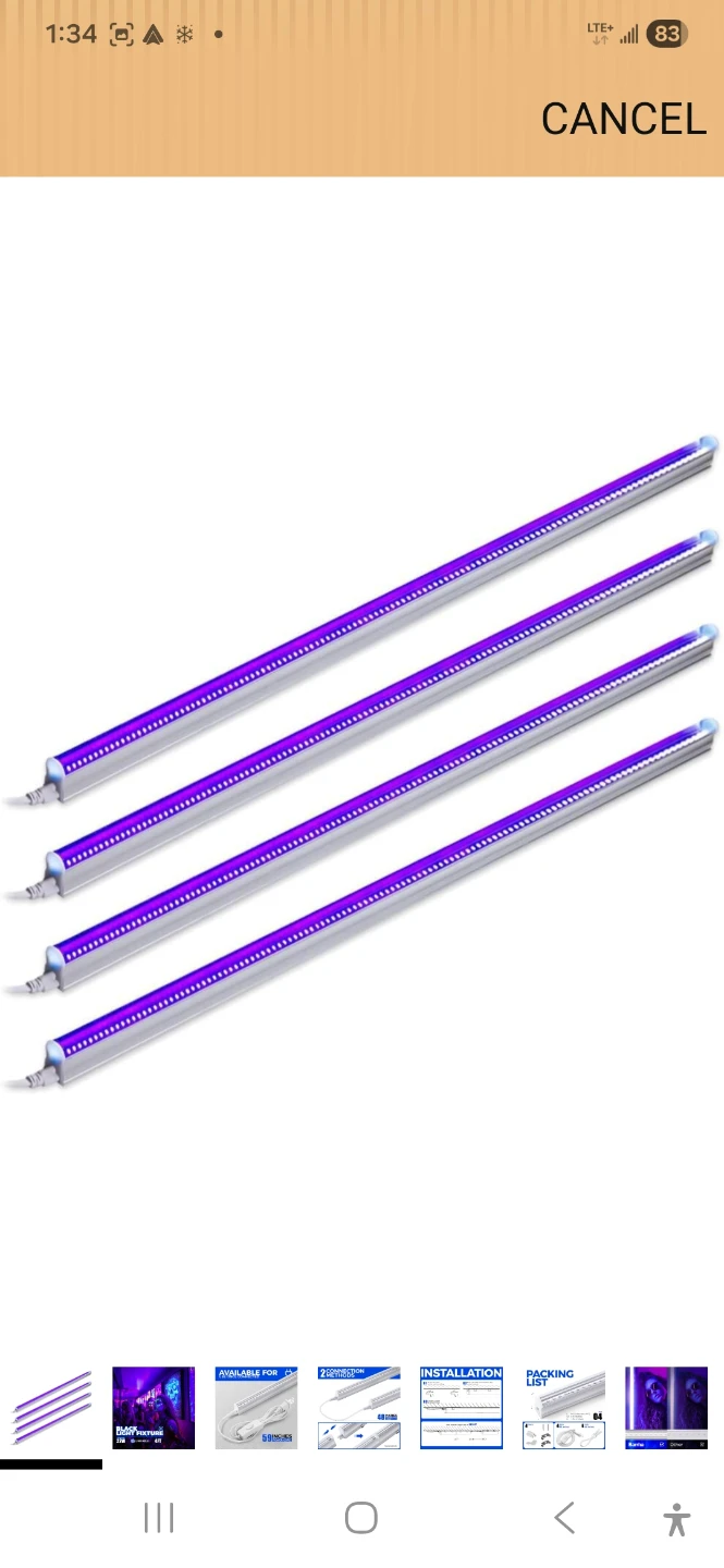 4ft Linkable Black Light Fixture