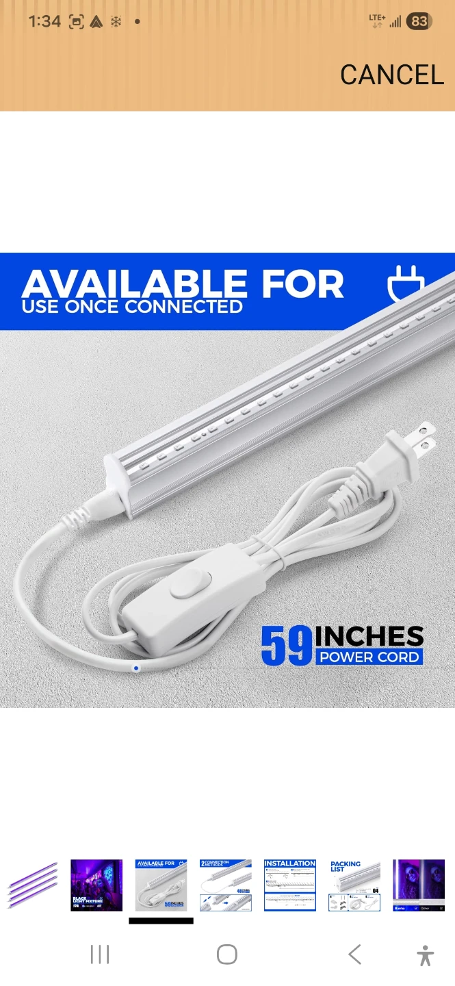 4ft Linkable Black Light Fixture - photo 3