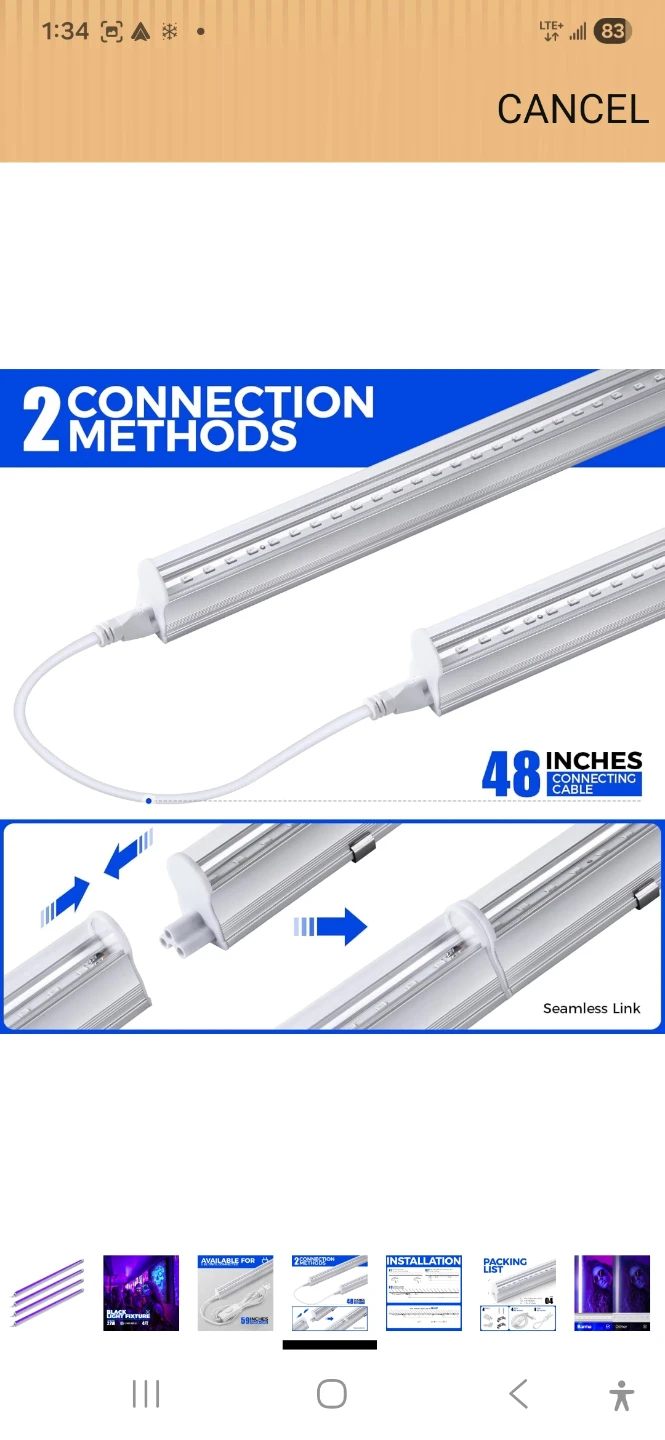 4ft Linkable Black Light Fixture - photo 4