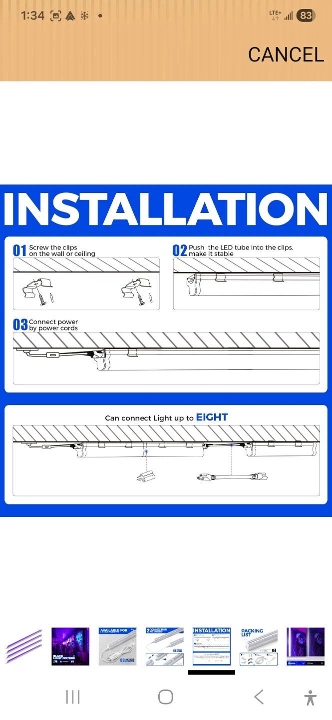 4ft Linkable Black Light Fixture - photo 5