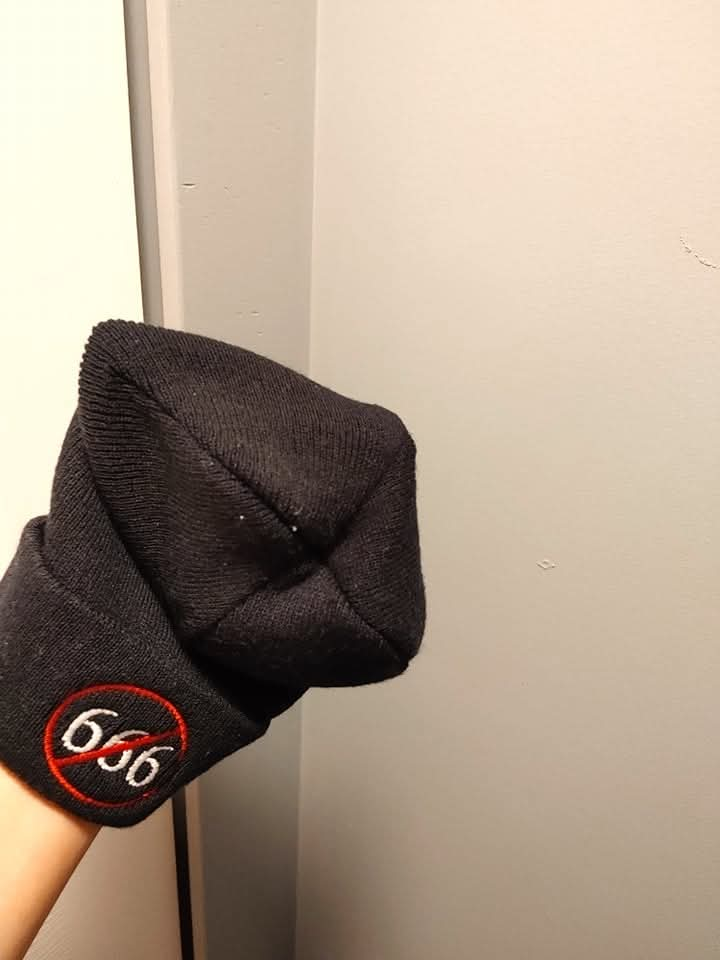 Black Beanie with "No 666" Logo - photo 3