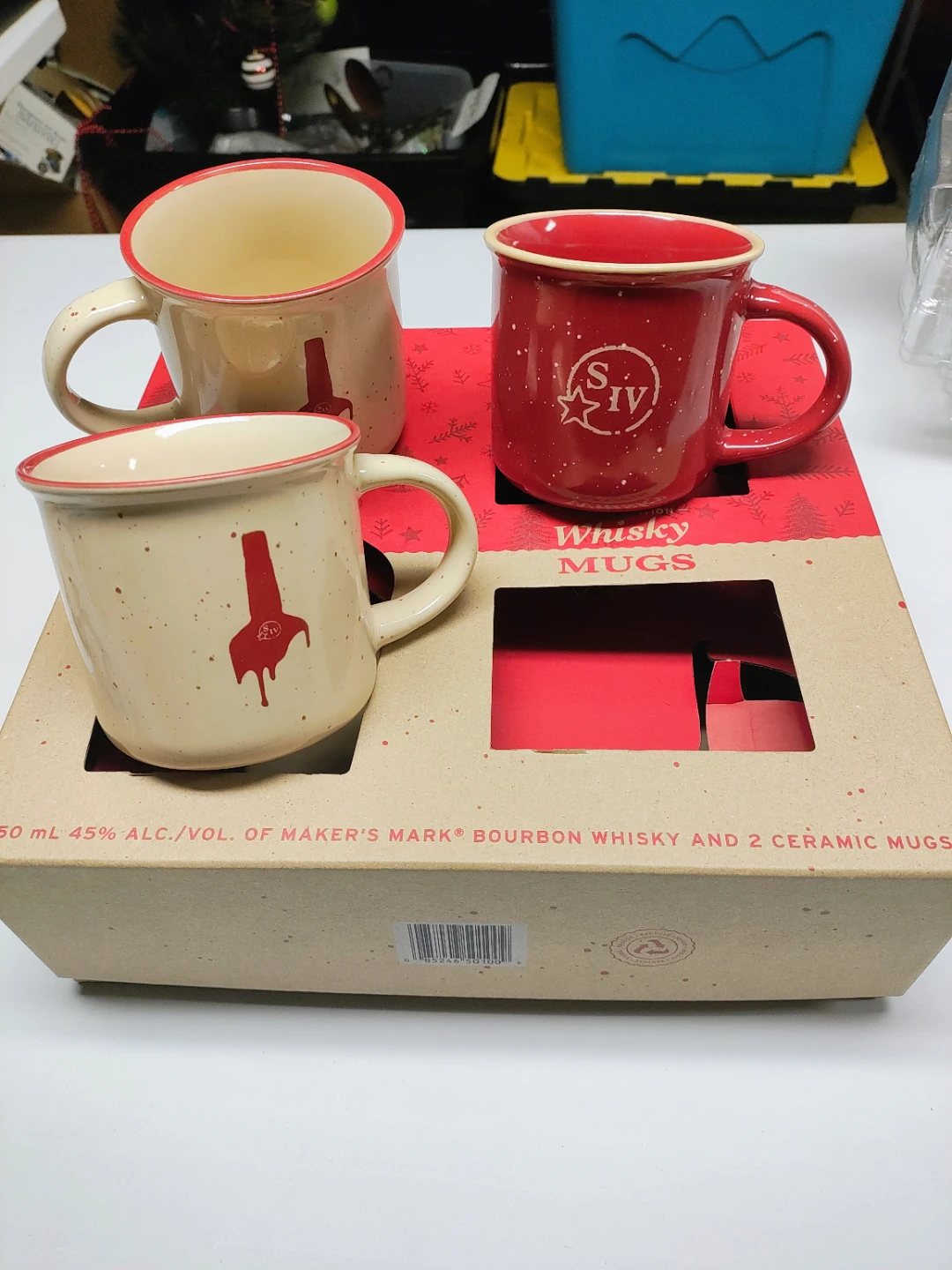 Maker's Mark "Whisky Mugs" 3 Ceramic Mugs
