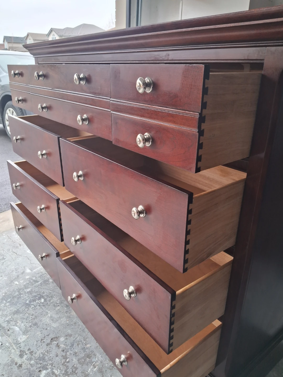 Dark Brown Dresser with 13 Drawers - photo 3