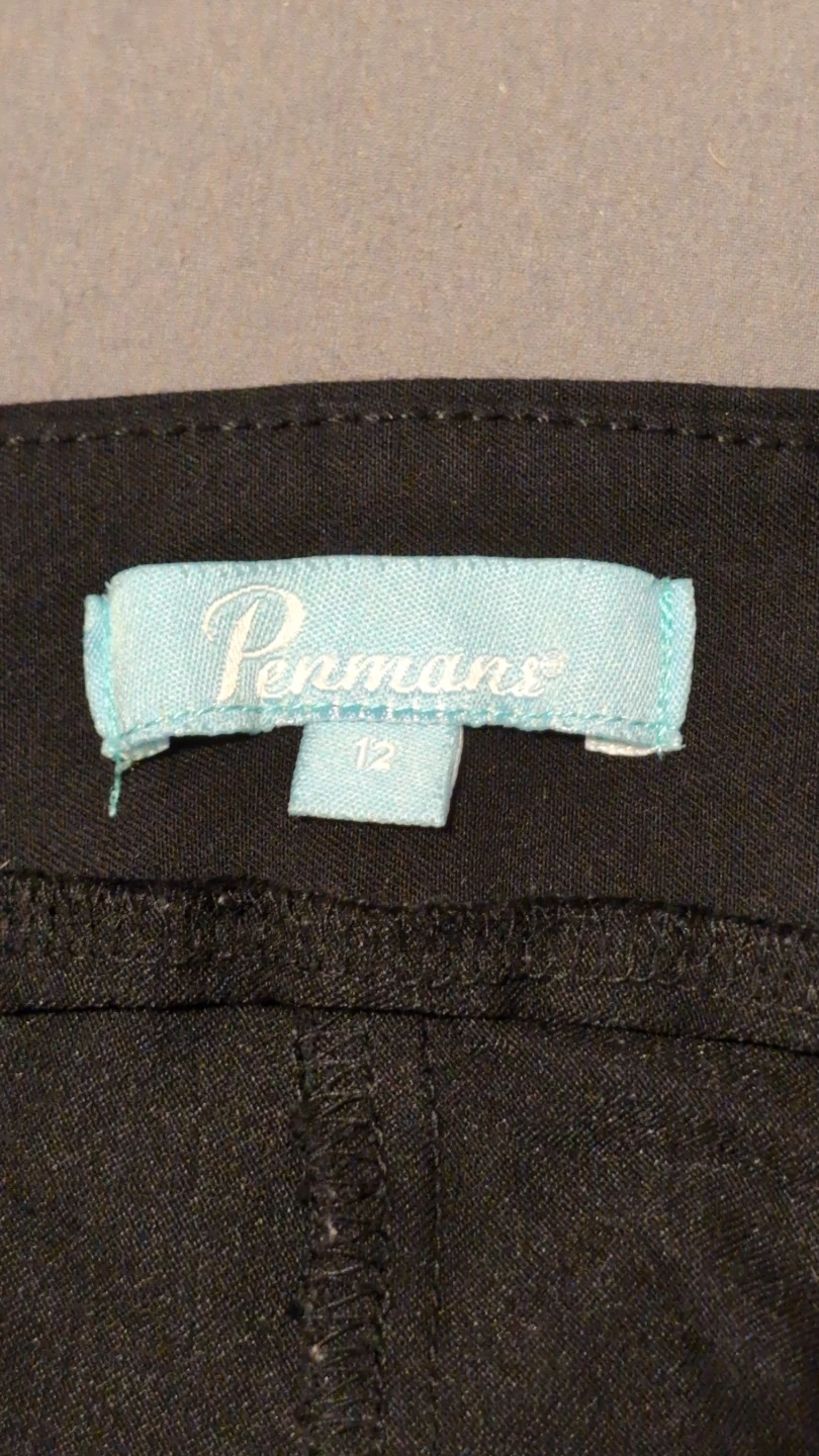 Penmans Black Cropped Pants Size 12 - photo 2
