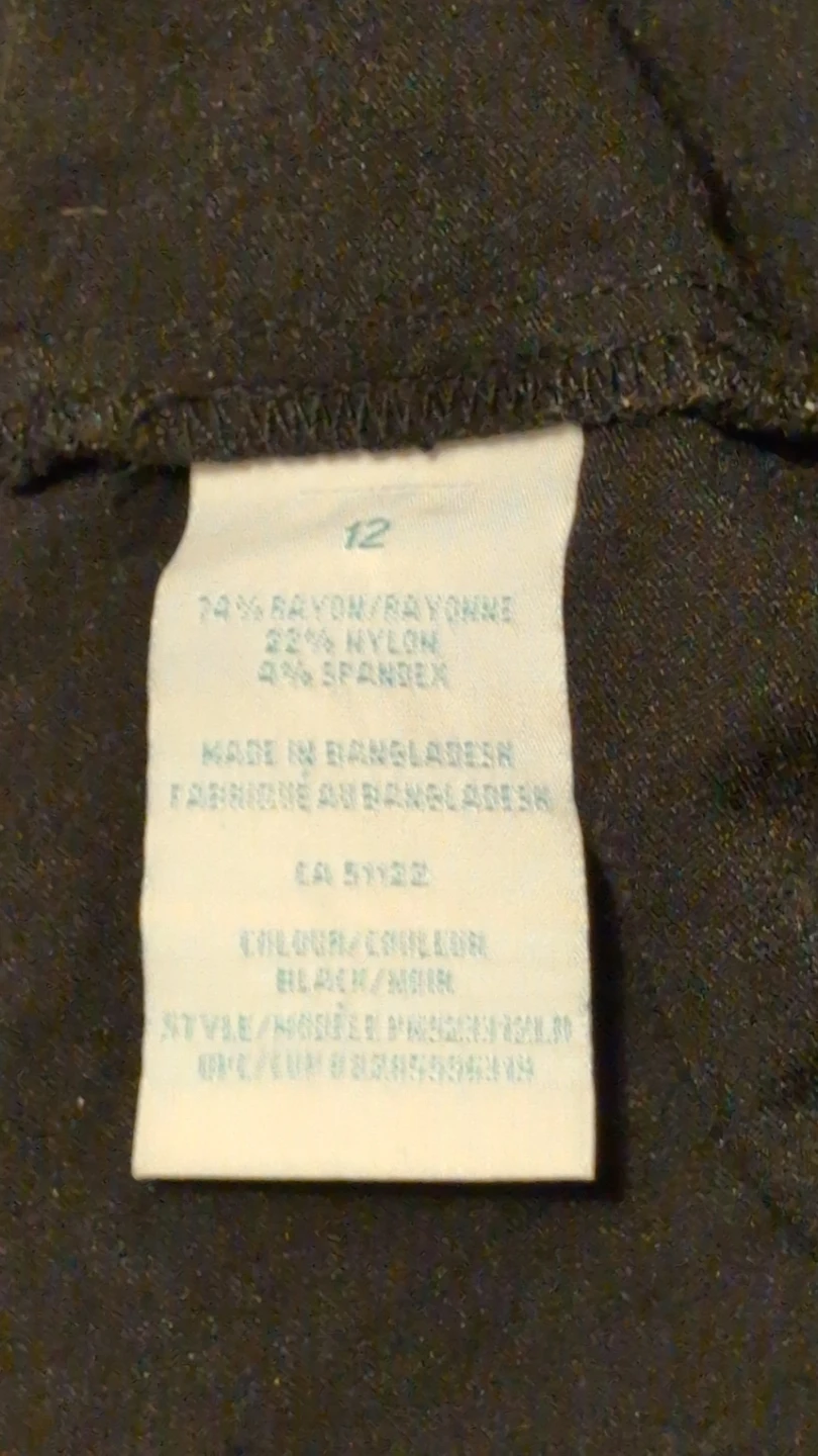 Penmans Black Cropped Pants Size 12 - photo 3